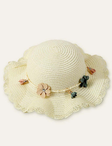 Flower Sunshade Seaside Straw Hat