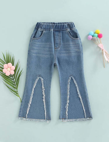 Denim Bell-Bottom Jeans - CCMOM