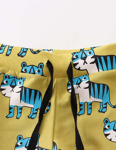 Tiger Cartoon Printed Sweatpants