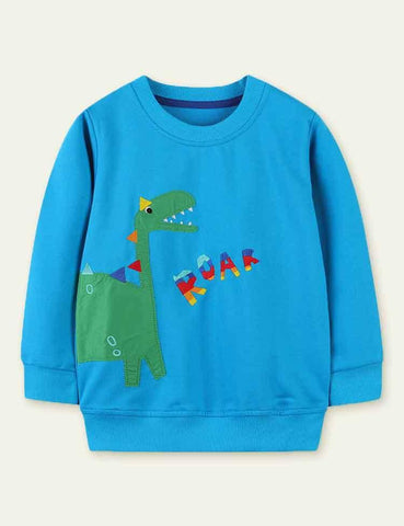 Dinosaur Appliqué Sweater - CCMOM