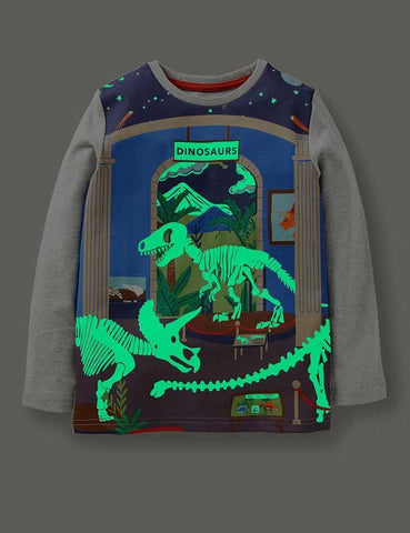 Dinosaur Glowing Long Sleeve T-shirt - CCMOM