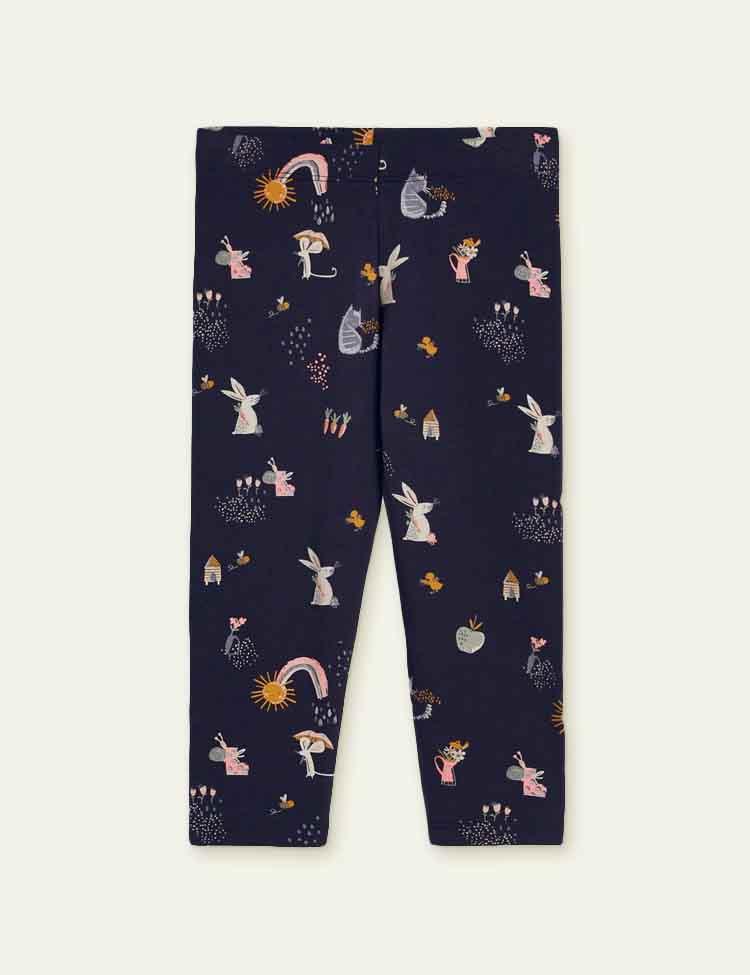 Dinosaur Printed Full Printed Knitted Leggings - CCMOM