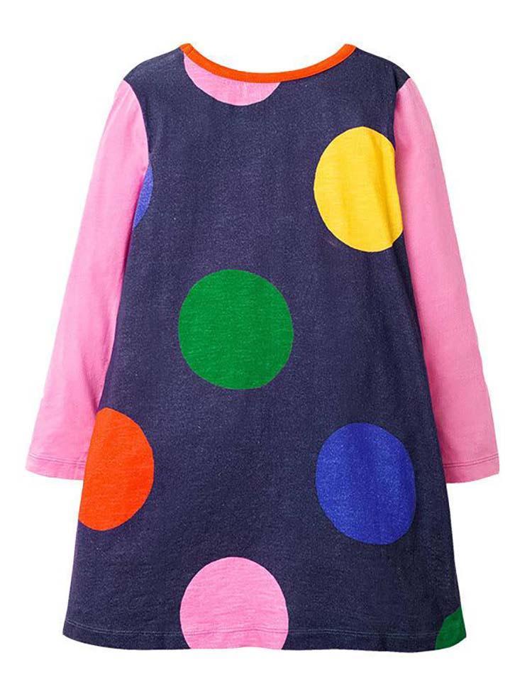 Dotted Prints round Neck Dress - CCMOM