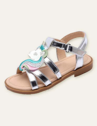 Embroidered Unicorn Sandals