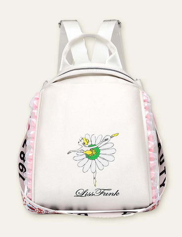 Ballet Girl Printed Dance Schoolbag Backpack