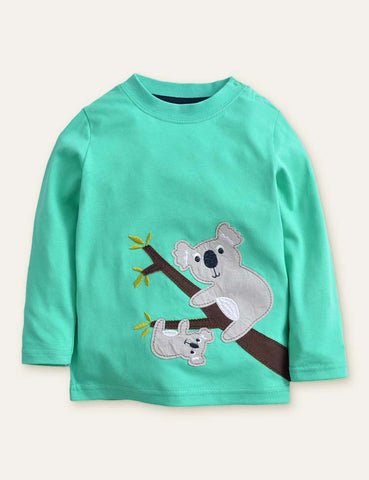 Kaola Appliqué Long Sleeve T-shirt