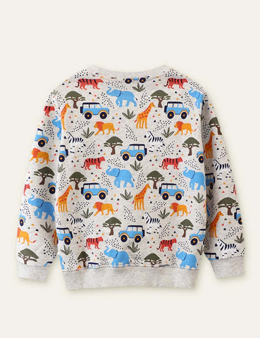 Animal Car Full Printed Sweatshirt