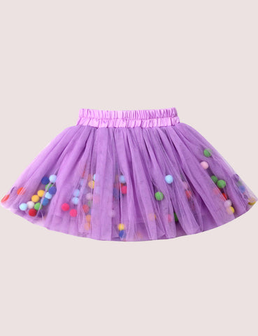 Pom Pom Mesh Skirt