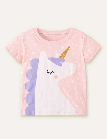 Unicorn Printed Casual T-shirt