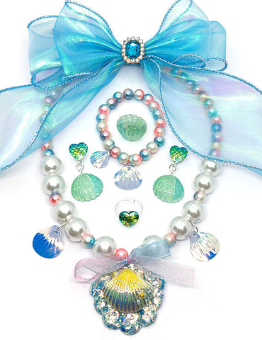 Undersea Mermaid Shell Necklace Accessories Set