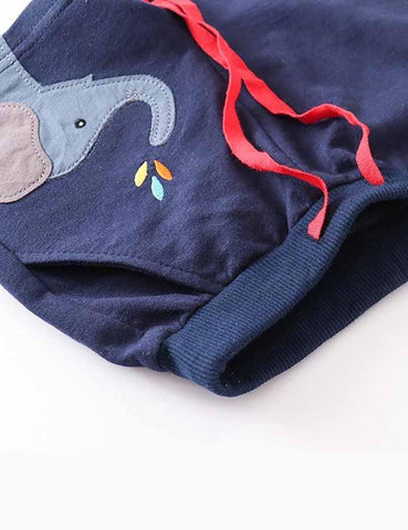 Elephant Appliqué Shorts - CCMOM