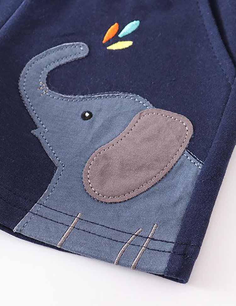 Elephant Appliqué Shorts - CCMOM