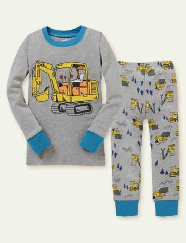 Excavator Printed Pajamas - CCMOM