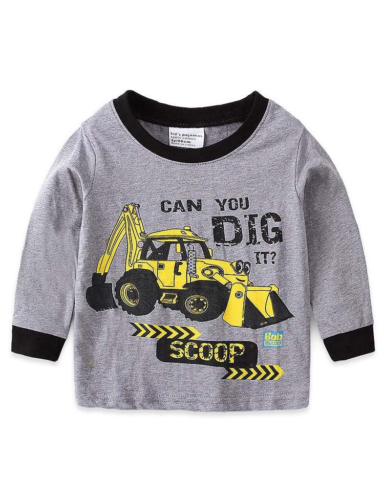 Excavator Printed Pajamas Set - CCMOM