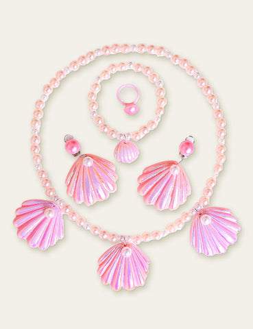 Shell Mermaid Necklace and Earrings Set