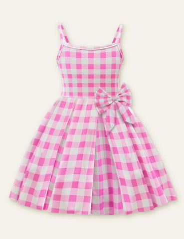 Cute Princess Plaid Printed Dress