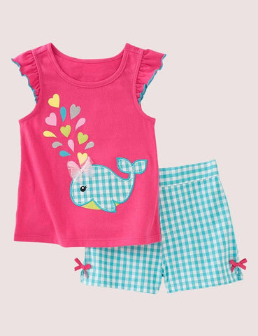 Whale Plaid Set - CCMOM