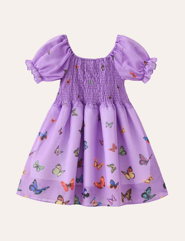 Full Print Butterfly Dress - CCMOM