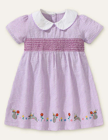 Duck Rabbit Embroidered Dress