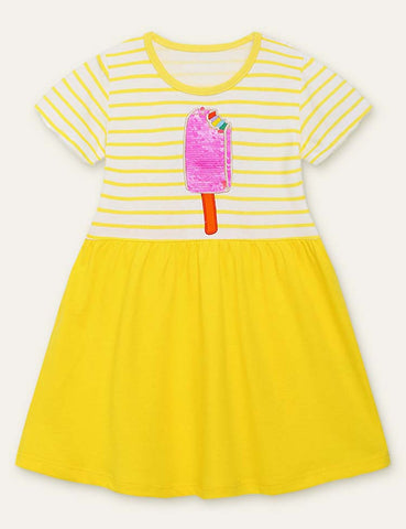 Ice Cream Appliqué Dress