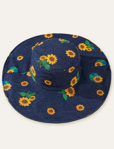 Floral Print Holiday Hat