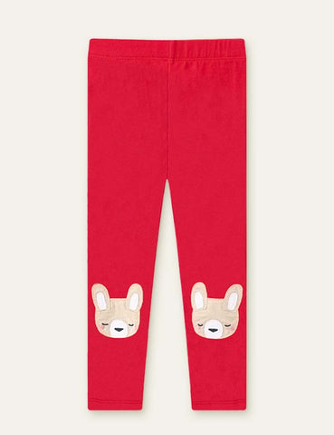 Bear Appliqué Leggings