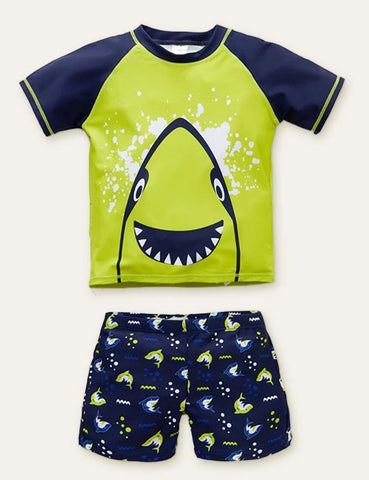 Shark Dinosaur Printed Swimsuit - CCMOM