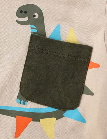 Dinosaur Printed Pocket T-shirt