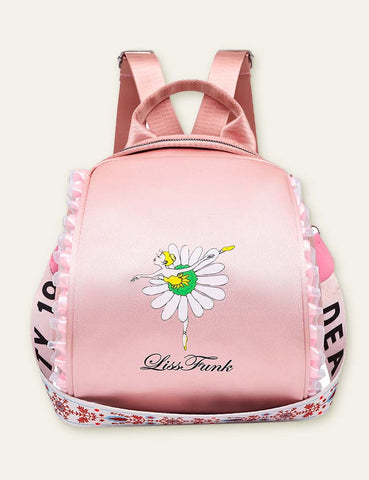 Ballet Girl Printed Dance Schoolbag Backpack