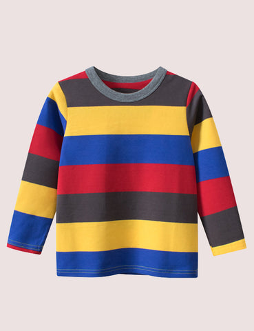 Rainbow Crew Neck Long Sleeve T-shirt