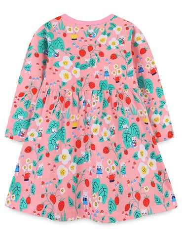 Floral Print Long Sleeve Dress - CCMOM