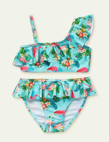 Flounced Split Swimsuit - CCMOM