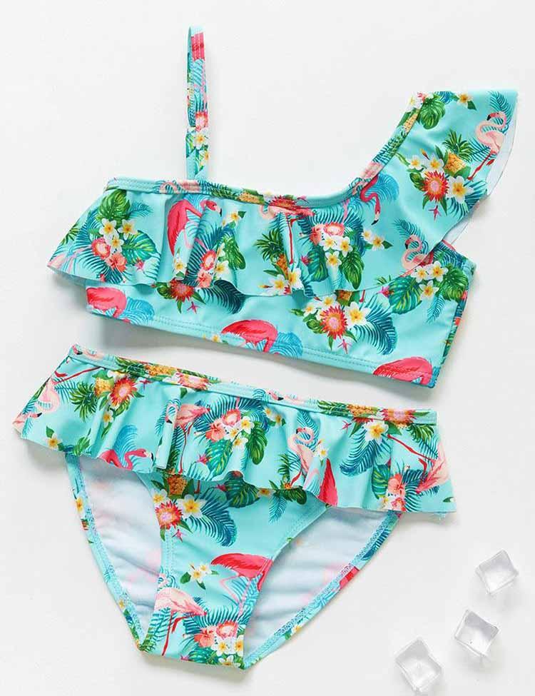 Flounced Split Swimsuit - CCMOM