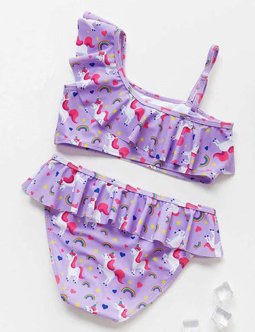 Flounced Split Swimsuit - CCMOM