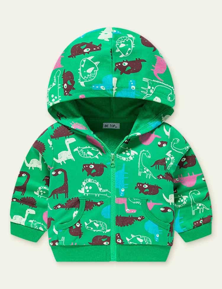 Full Printed Dinosaur Coat - CCMOM