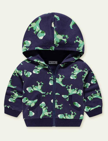 Full Printed Dinosaur Coat - CCMOM