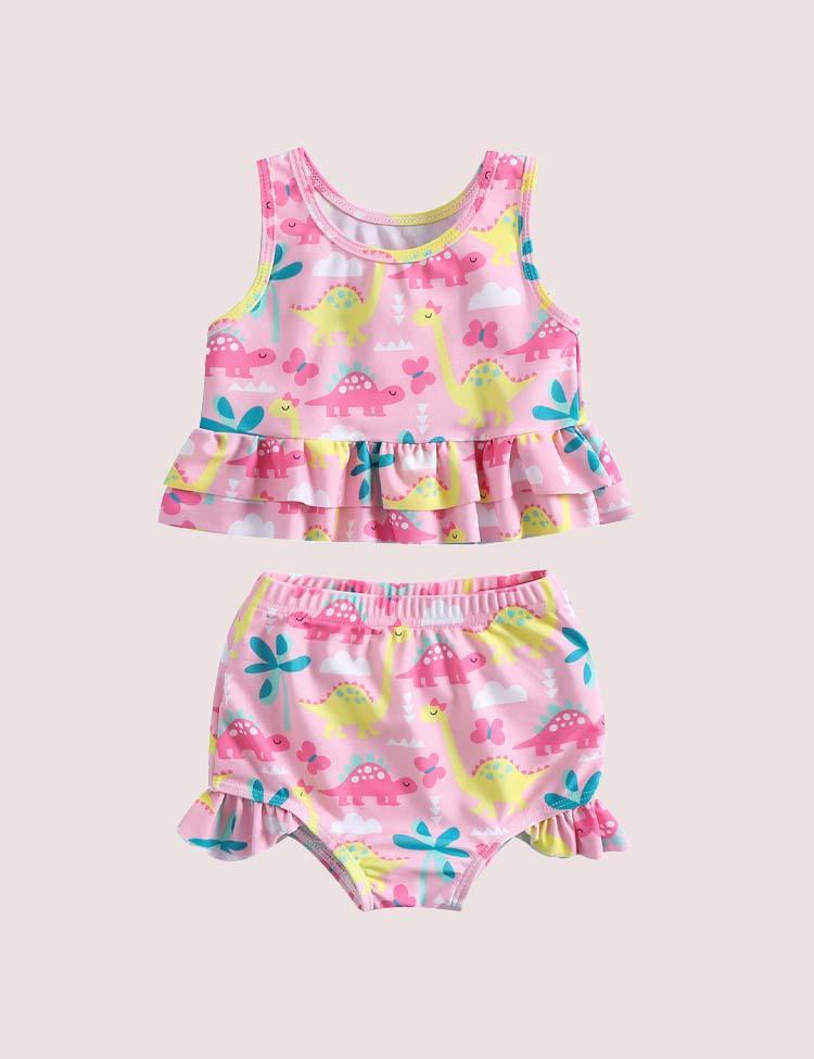 Full Printed Dinosaur Split Swimsuit - CCMOM