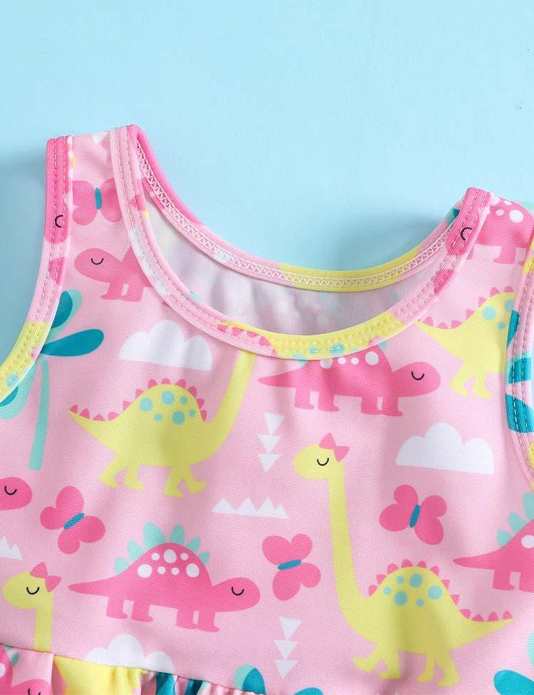 Full Printed Dinosaur Split Swimsuit - CCMOM