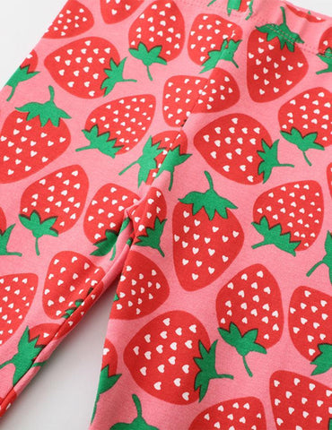 Full Printed Strawberry Leggings - CCMOM