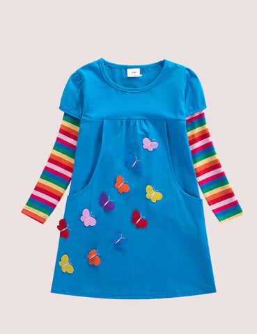 Two Pockets Rainbow Dress