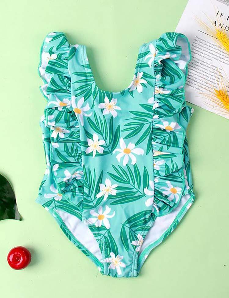 One-Piece Leaf Swimsuit - CCMOM