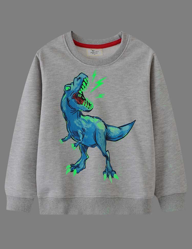 Glowing Dinosaur Printed Sweater - CCMOM