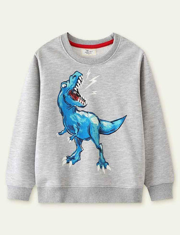 Glowing Dinosaur Printed Sweater - CCMOM