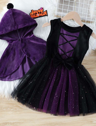 Halloween Cloak + Dress Two-Piece Set - CCMOM