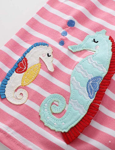 Hippocampus Appliqué Suit - CCMOM