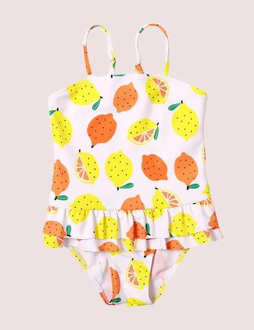 Lemon Printed Swimsuit