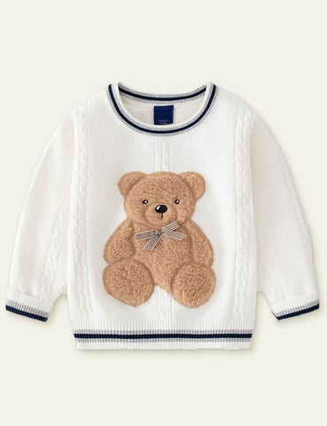 Little Bear Appliqué Sweatshirt - CCMOM