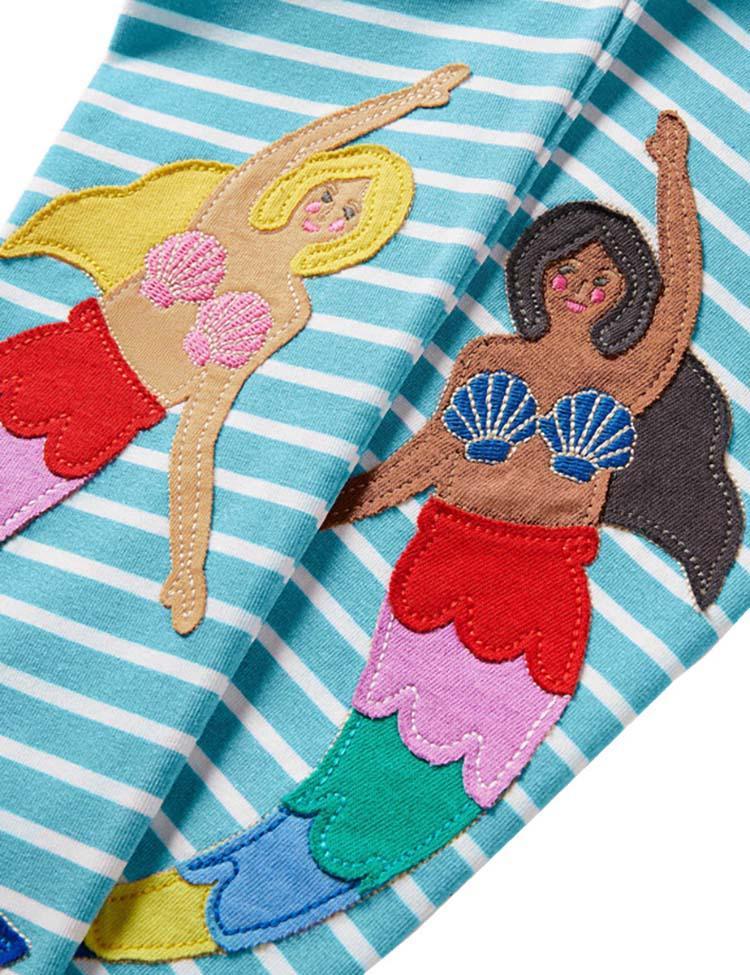 Mermaid Appliqué Leggings - CCMOM