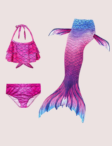 Mermaid Tail Swimsuit Set - CCMOM