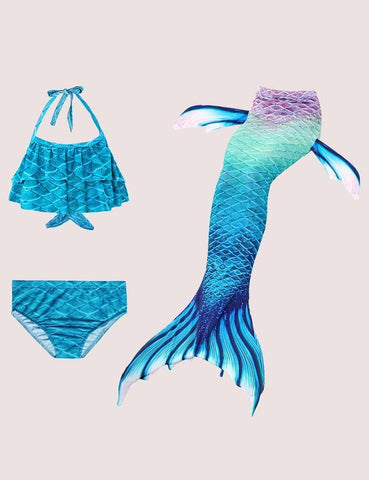 Mermaid Tail Swimsuit Set - CCMOM